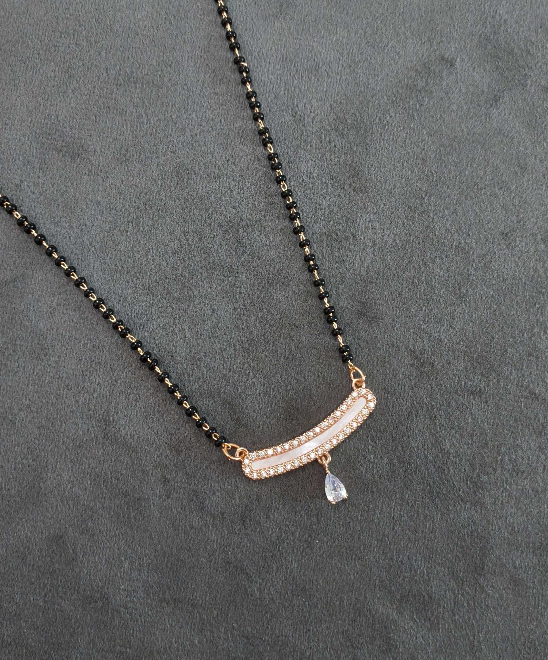 Anti Tarnish Rosegold Stylish Mangalsutra 18K Gold Plated