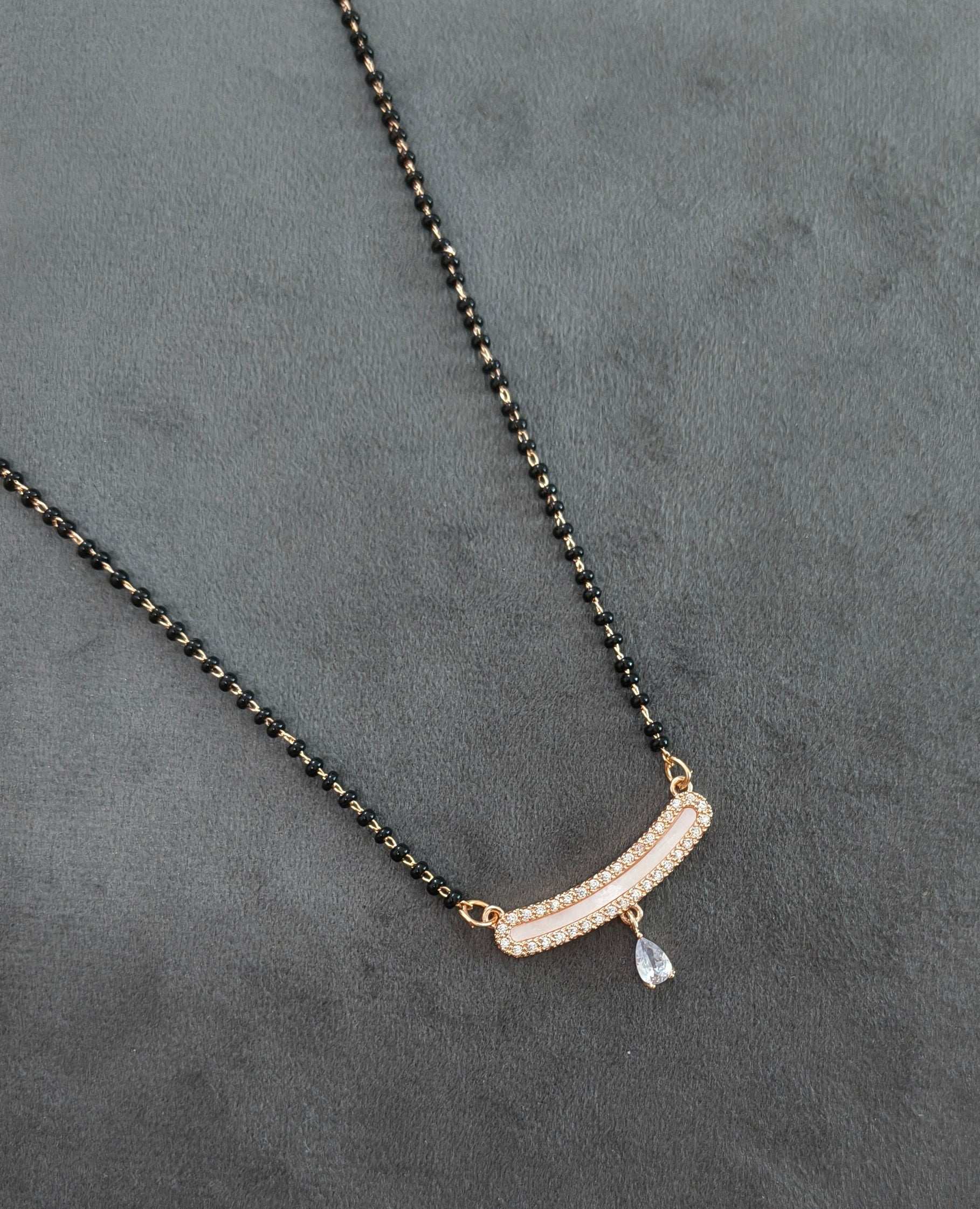 Anti Tarnish Rosegold Stylish Mangalsutra 18K Gold Plated