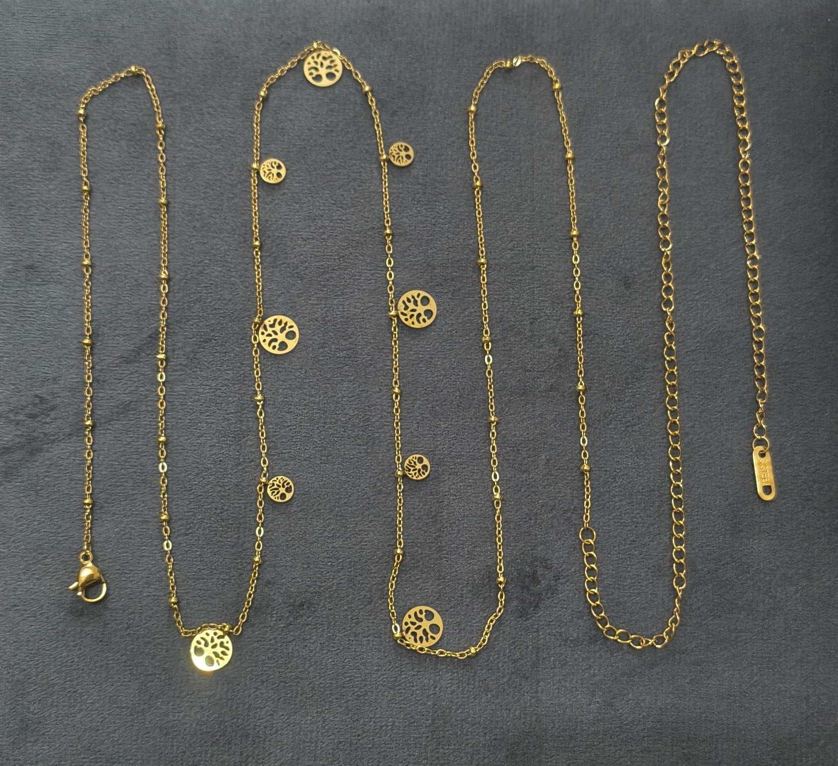 Anti Tarnish Tree Charm Waist Chain 18K Gold Plated