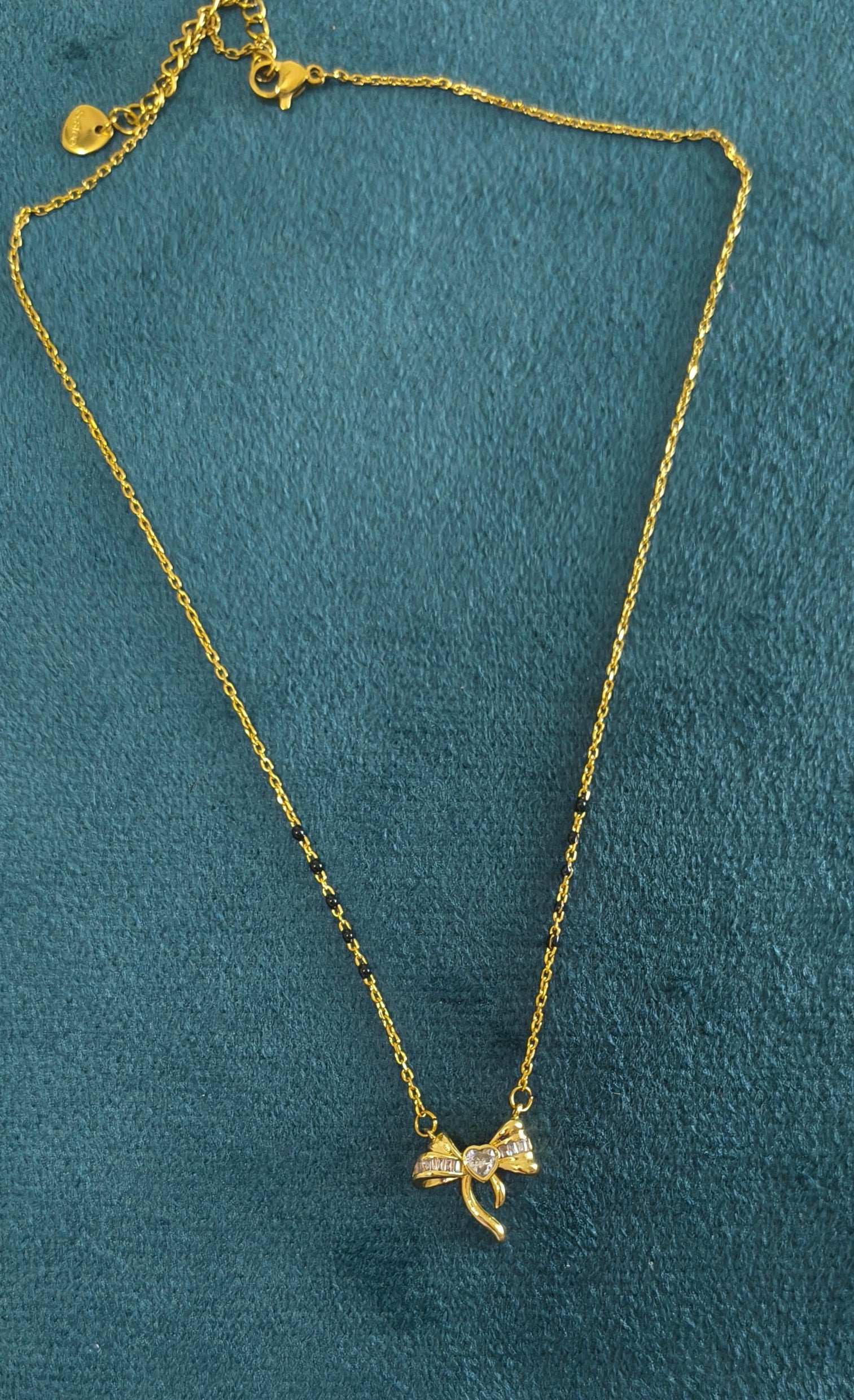Anti Tarnish Trendy Bow Style Mangalsutra 18K Gold Plated