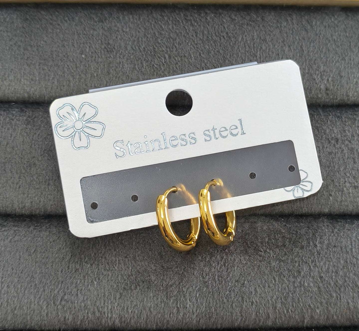 Anti Tarnish Unisex Mini Hoop Bali Earrings 18K Gold Plated