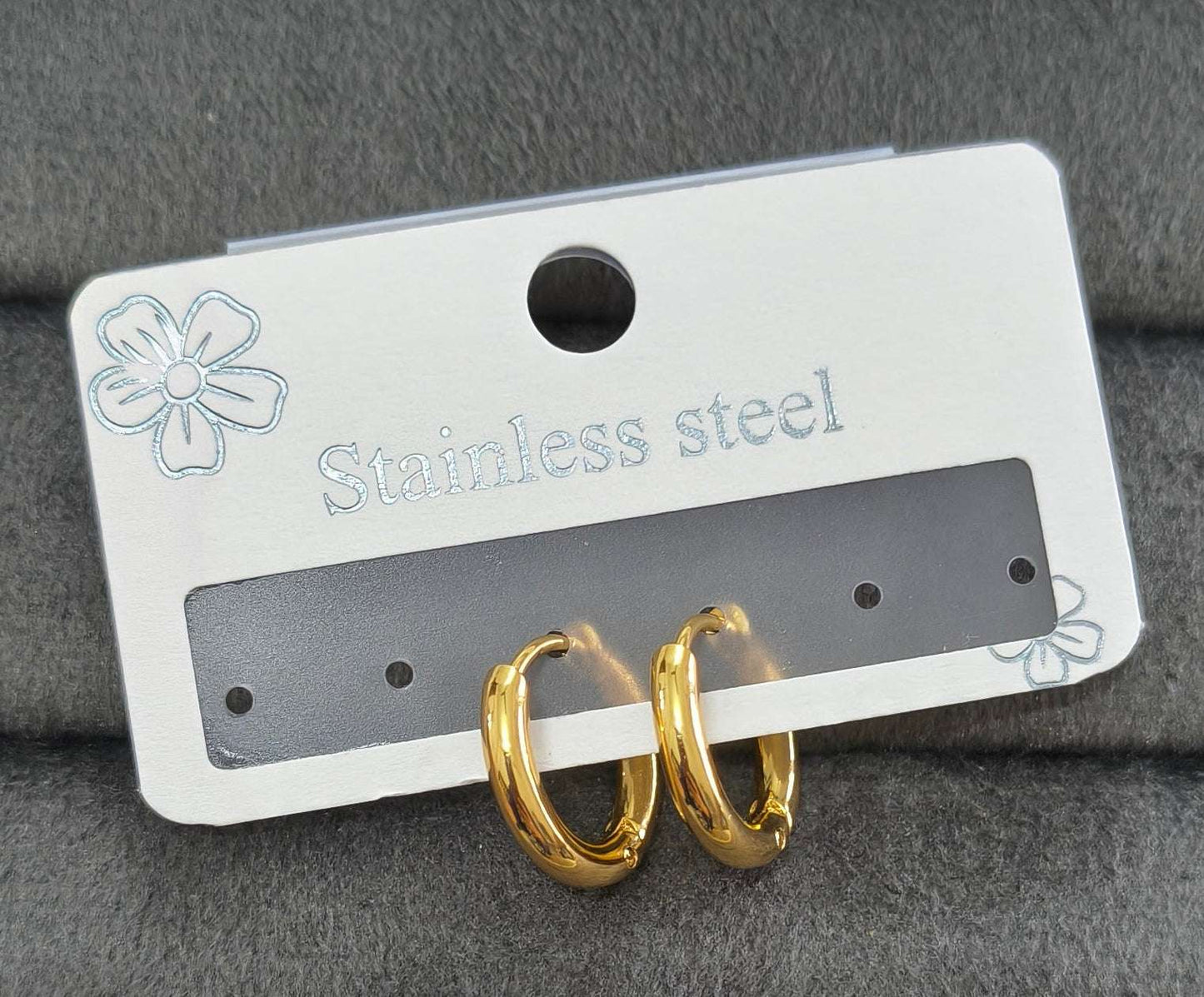 Anti Tarnish Unisex Mini Hoop Bali Earrings 18K Gold Plated