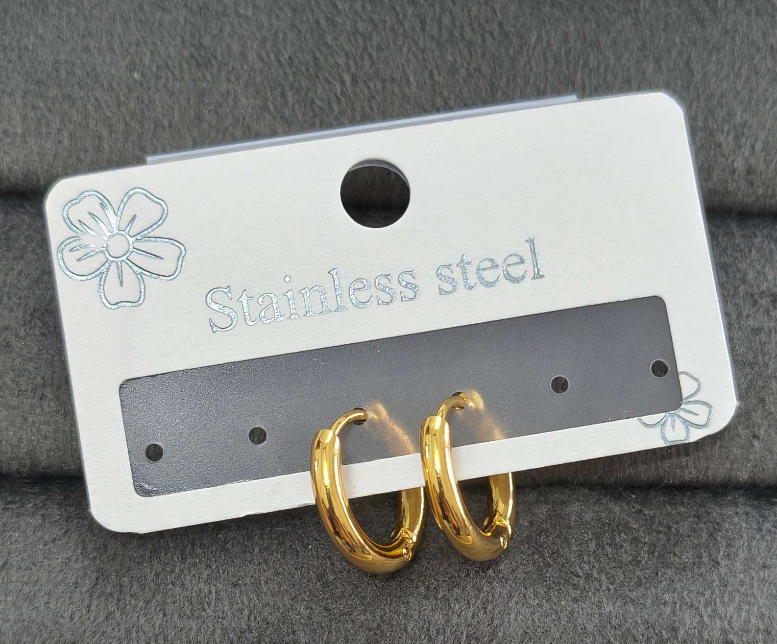 Anti Tarnish Unisex Mini Hoop Bali Earrings 18K Gold Plated