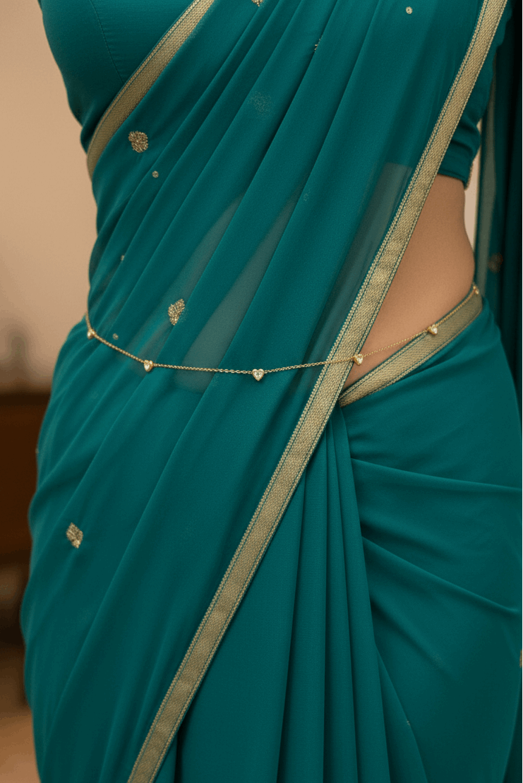 Anti tarnish Heart Charms Waist Chain 18K Gold Plated