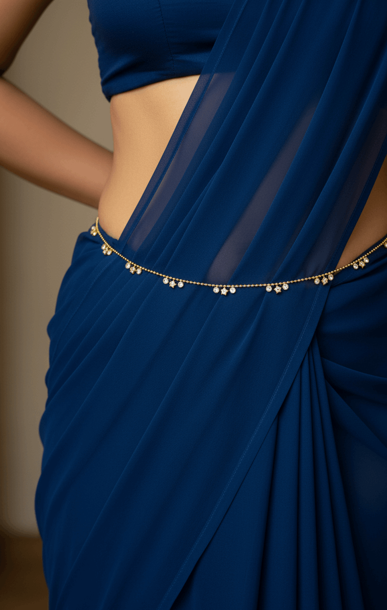 Anti tarnish Star Studded Waist Chain 18K Gold Plated
