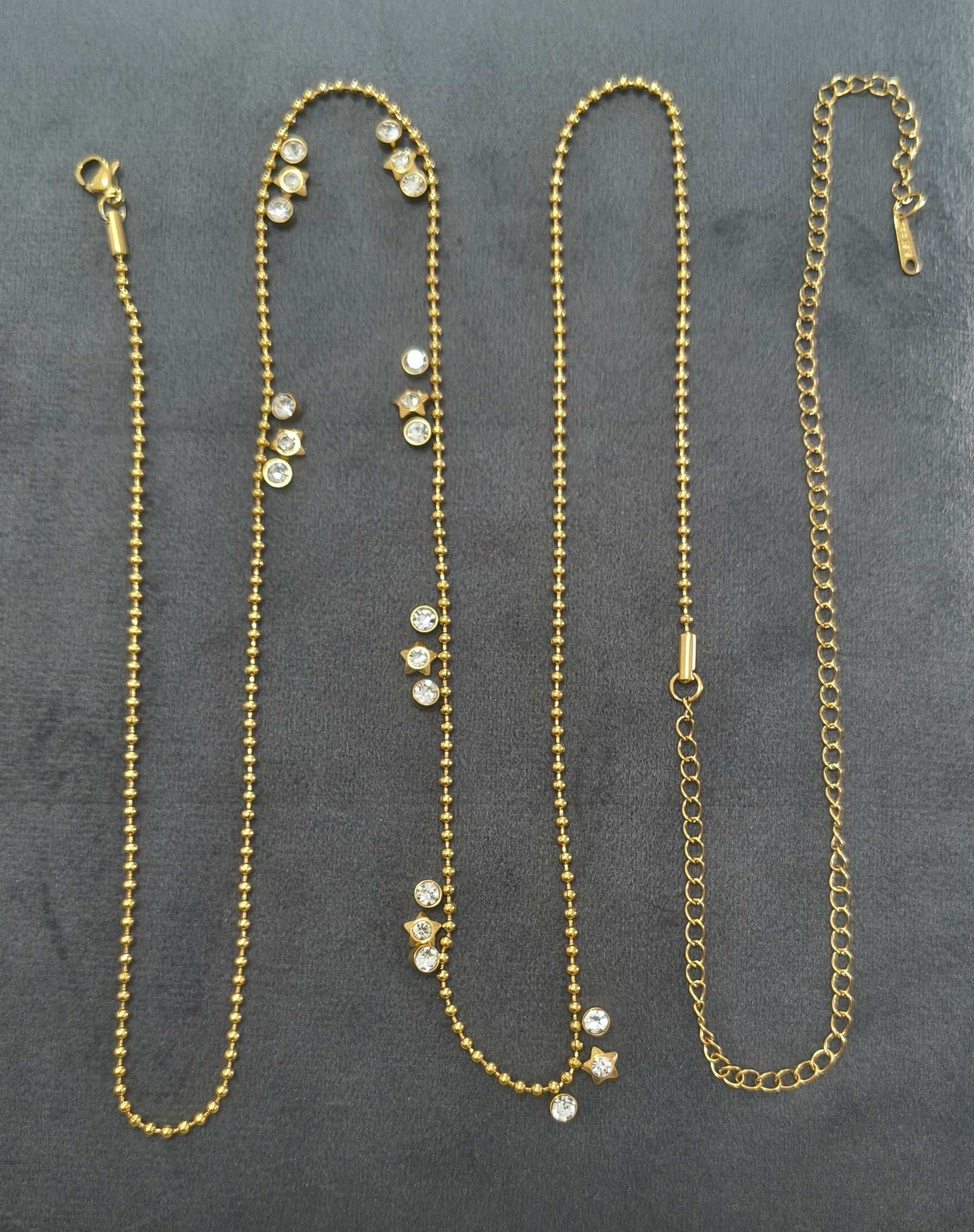 Anti tarnish Star Studded Waist Chain 18K Gold Plated