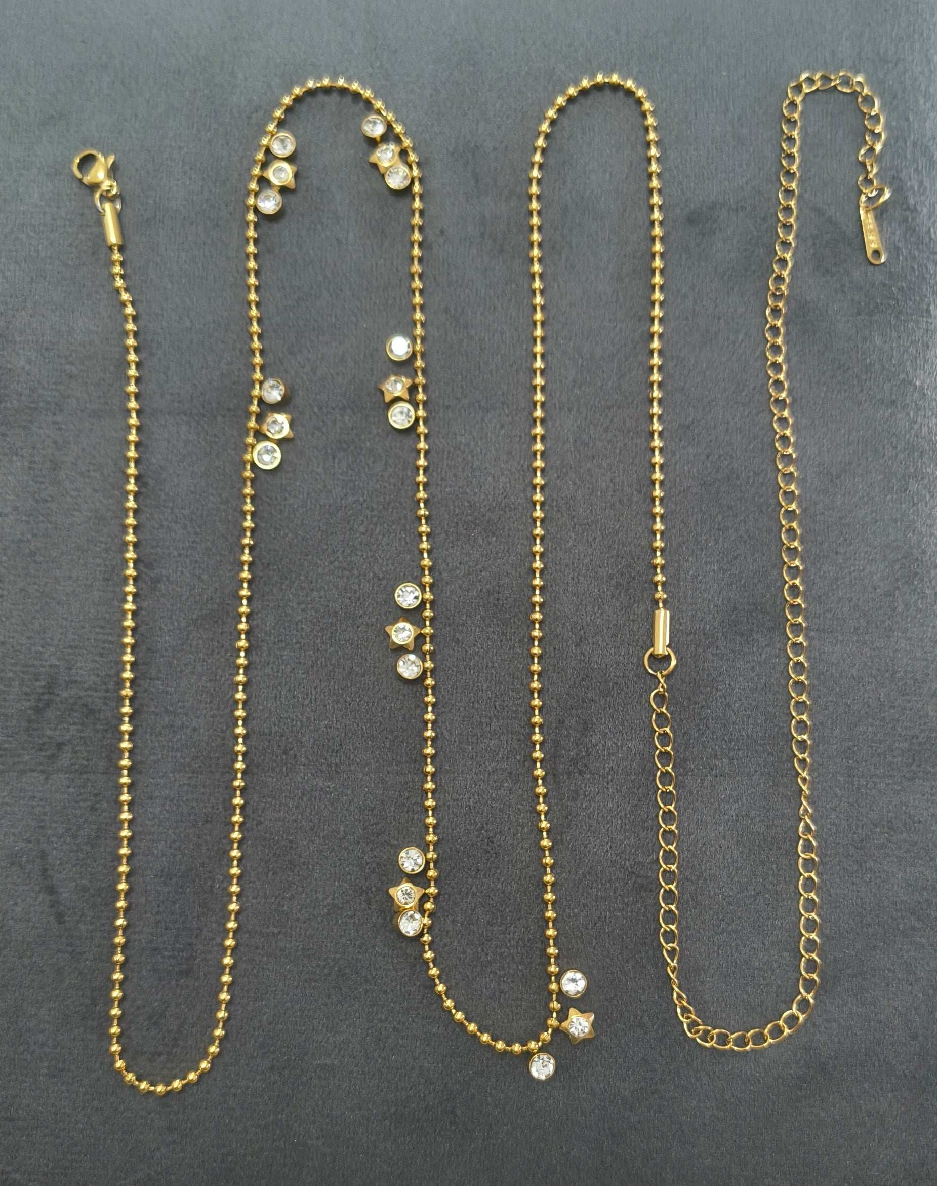Anti tarnish Star Studded Waist Chain 18K Gold Plated