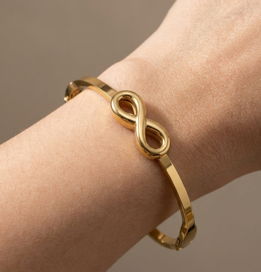 Anti Tarnish Babysize Infinity Eternal Bracelet 18K Gold