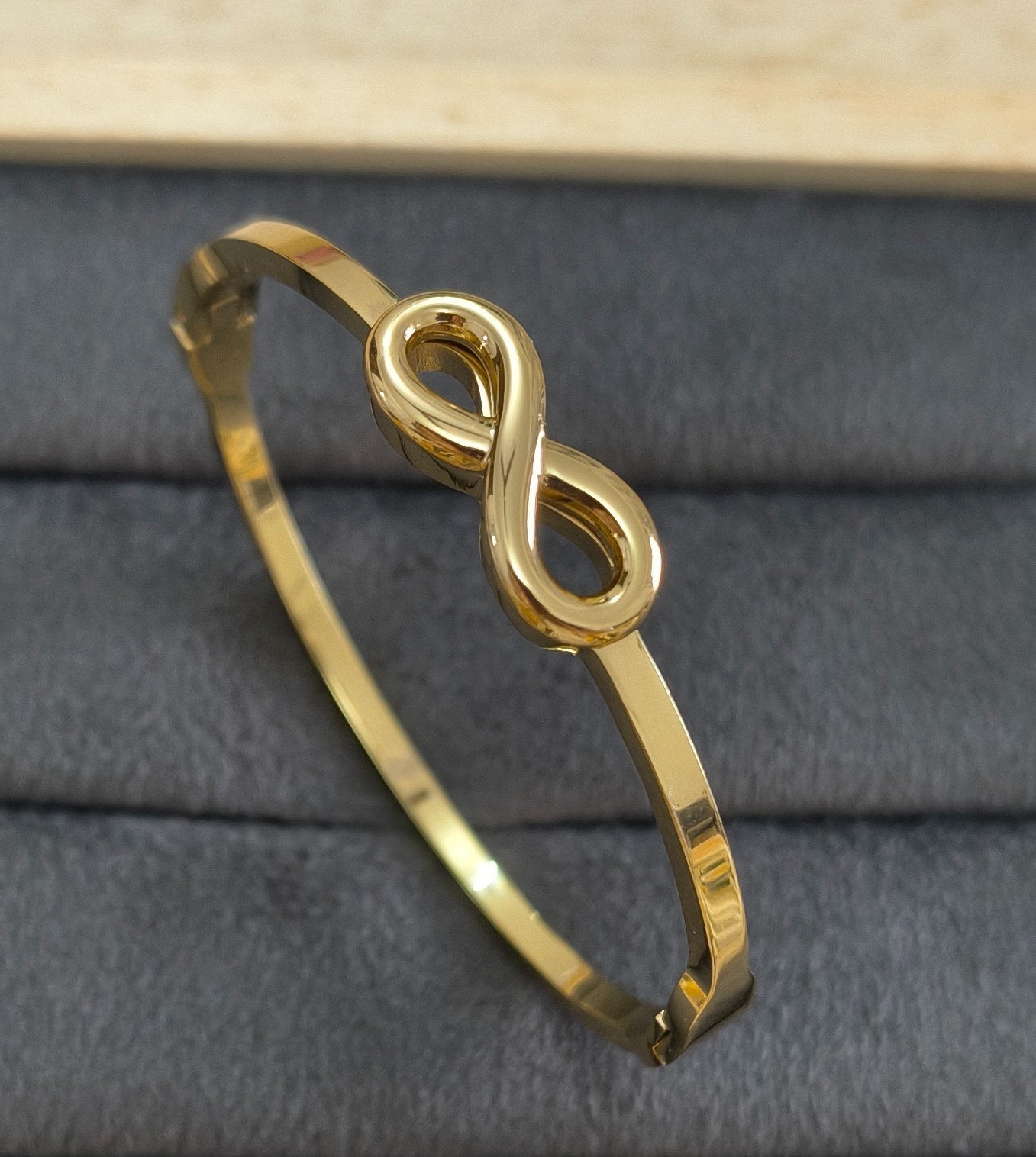 Anti Tarnish Babysize Infinity Eternal Bracelet 18K Gold