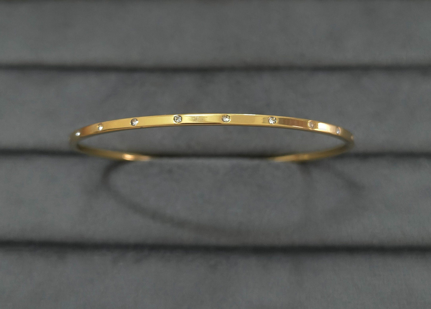 Anti Tarnish Bangle Babysize Diamond Studded 18K Gold Plated