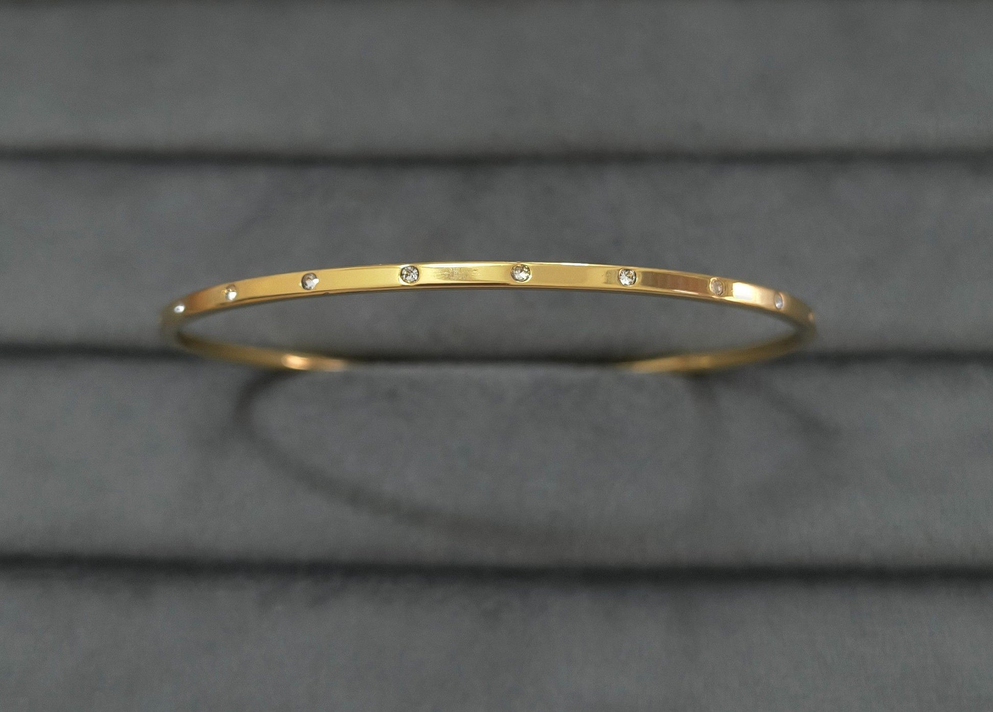 Anti Tarnish Bangle Babysize Diamond Studded 18K Gold Plated