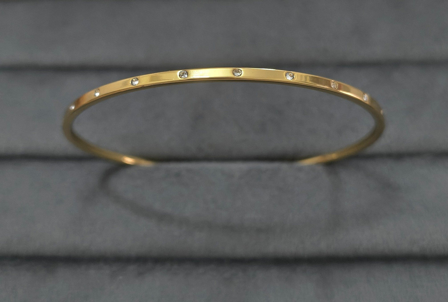 Anti Tarnish Bangle Babysize Diamond Studded 18K Gold Plated
