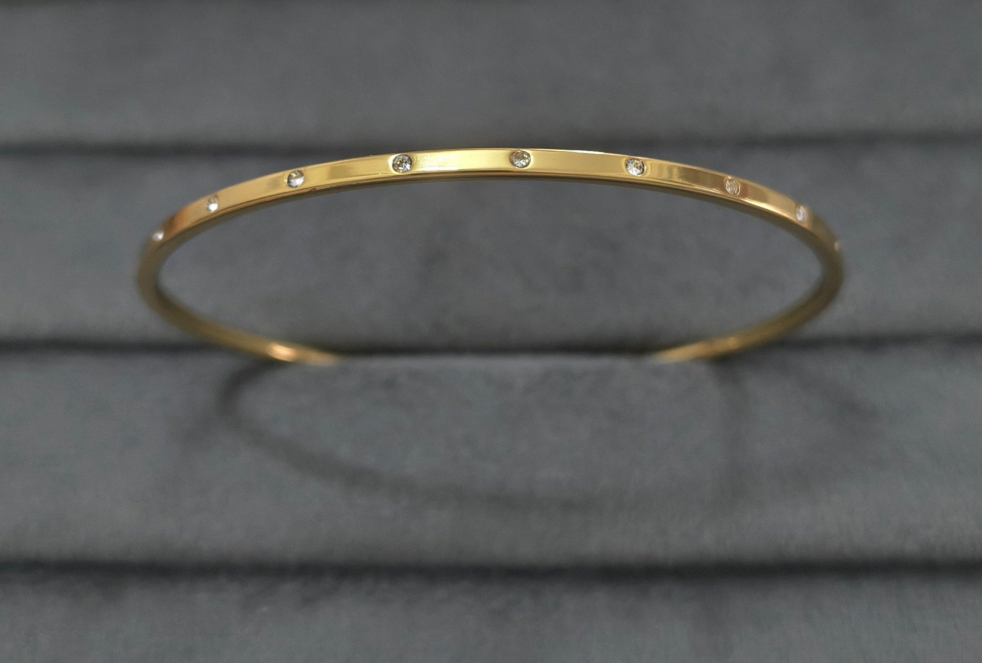 Anti Tarnish Bangle Babysize Diamond Studded 18K Gold Plated