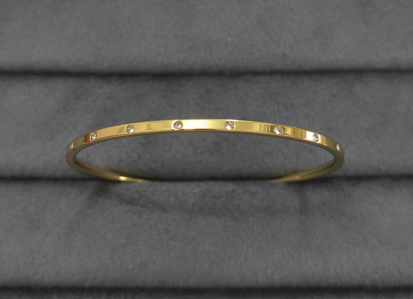 Anti Tarnish Bangle Babysize Diamond Studded 18K Gold Plated