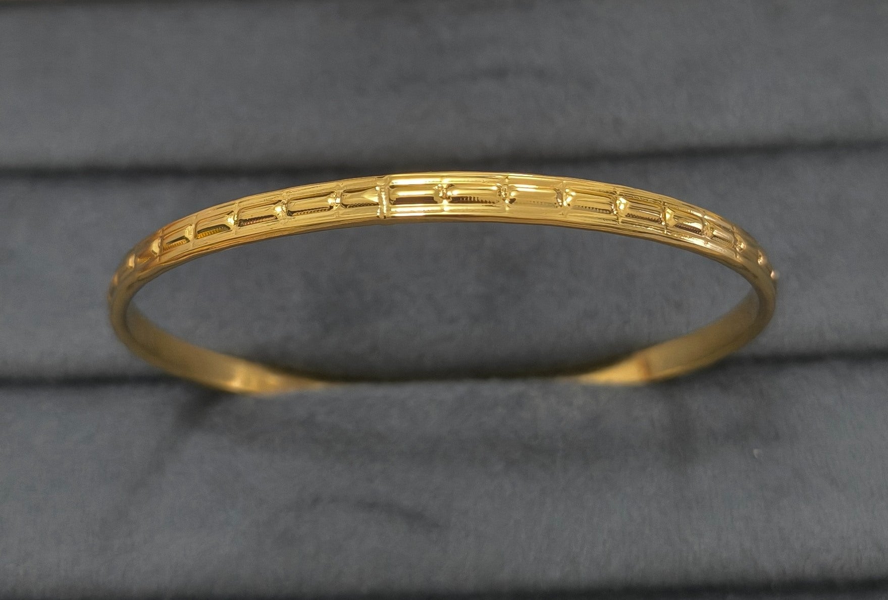 Anti Tarnish Bangle Designer Box Print 18K Gold Plated