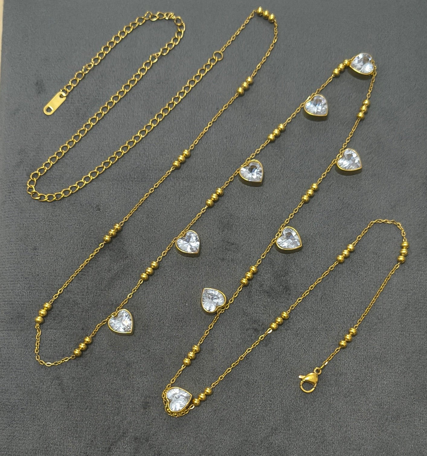 Anti Tarnish Bold Hearts Waist Chain 18K Gold Plated