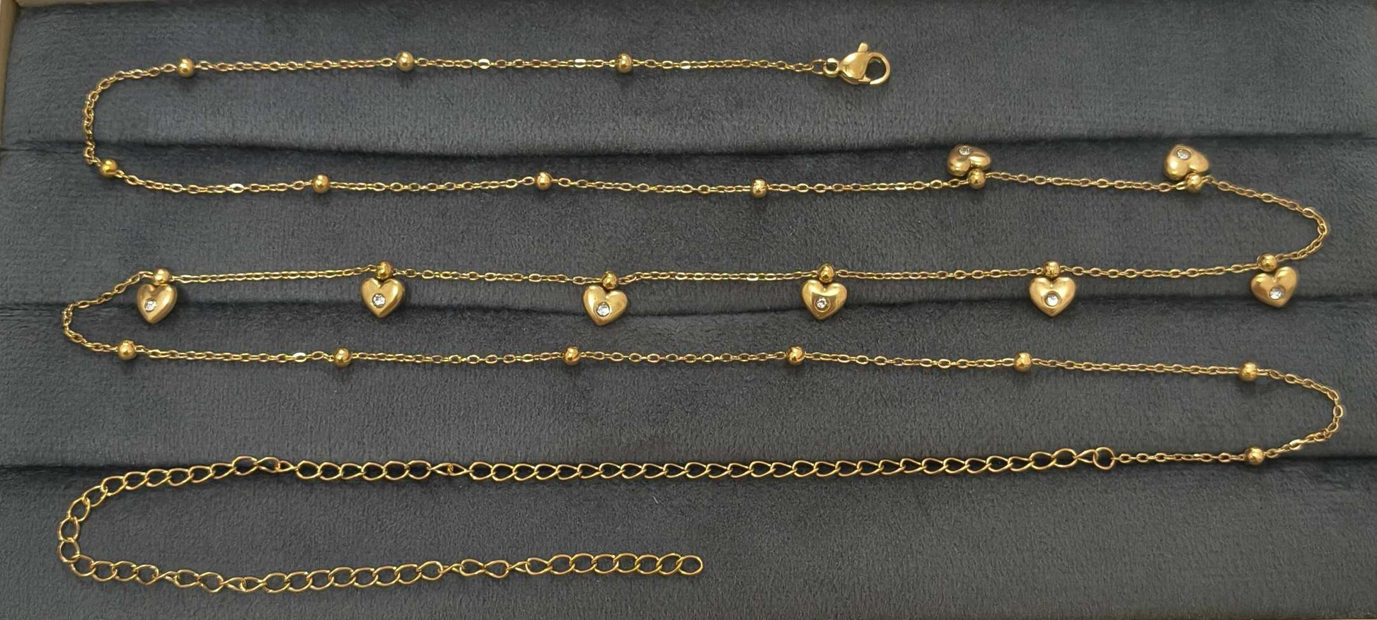Anti Tarnish Bold Hearts Waist Chain 18K Gold Plated