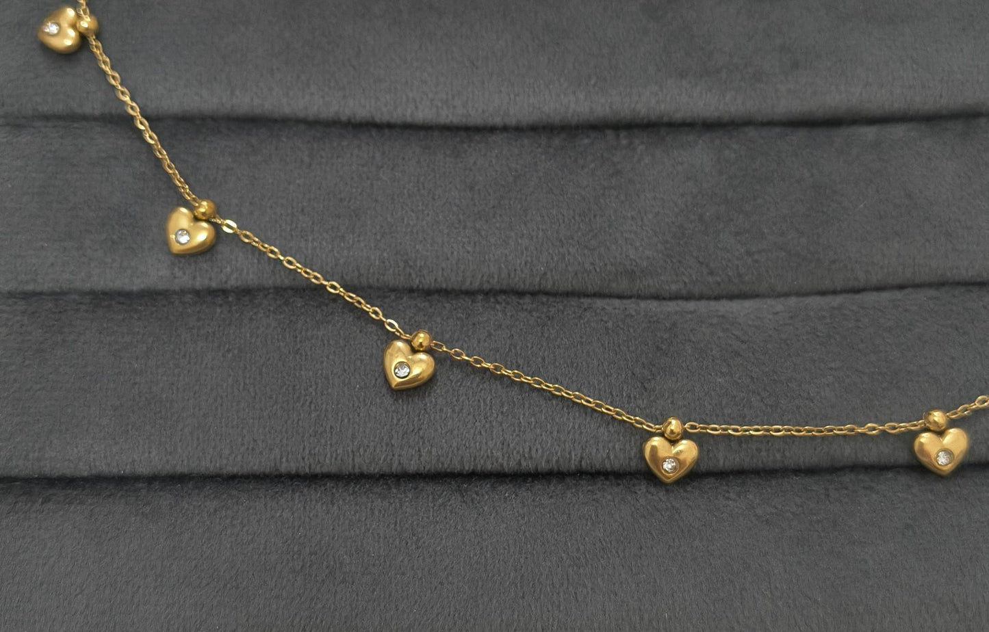 Anti Tarnish Bold Hearts Waist Chain 18K Gold Plated