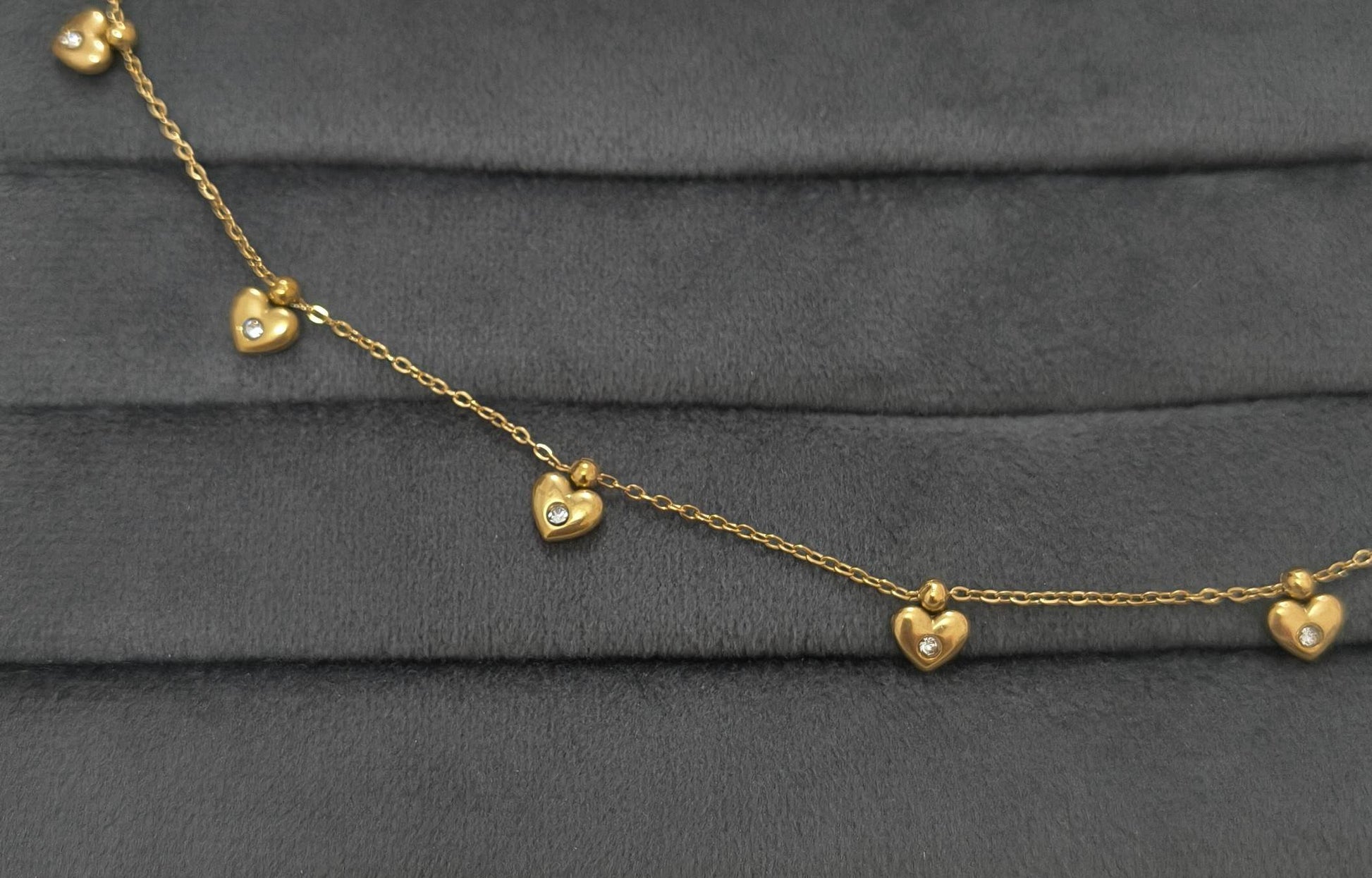 Anti Tarnish Bold Hearts Waist Chain 18K Gold Plated