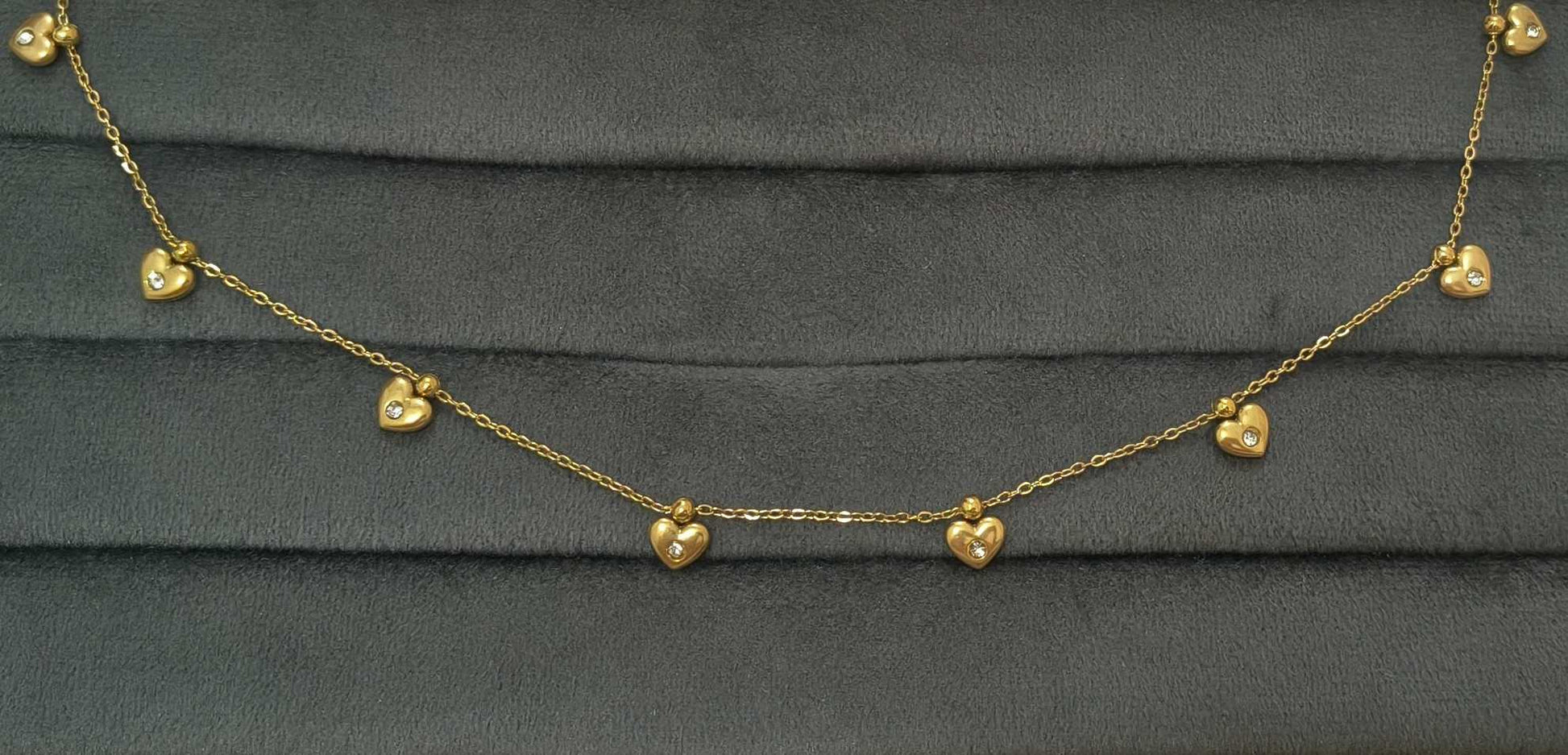Anti Tarnish Bold Hearts Waist Chain 18K Gold Plated