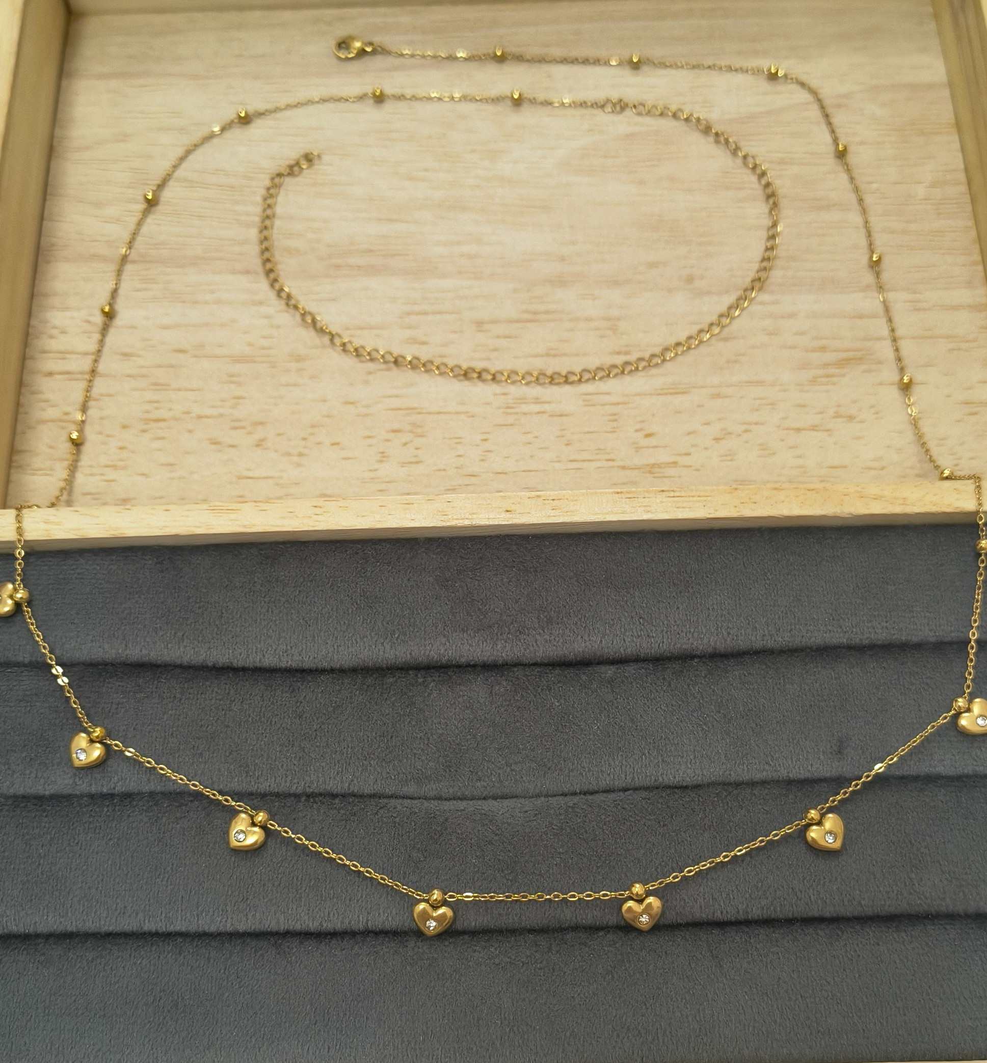 Anti Tarnish Bold Hearts Waist Chain 18K Gold Plated