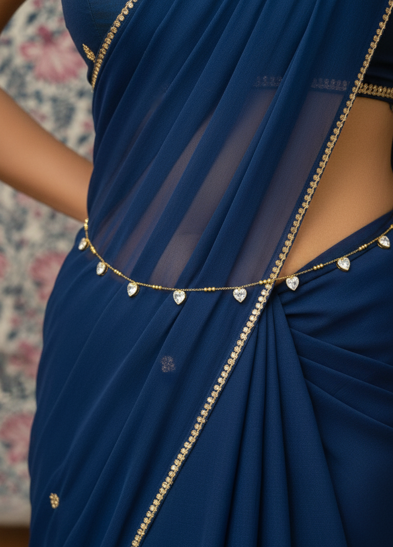 Anti Tarnish Bold Hearts Waist Chain 18K Gold Plated