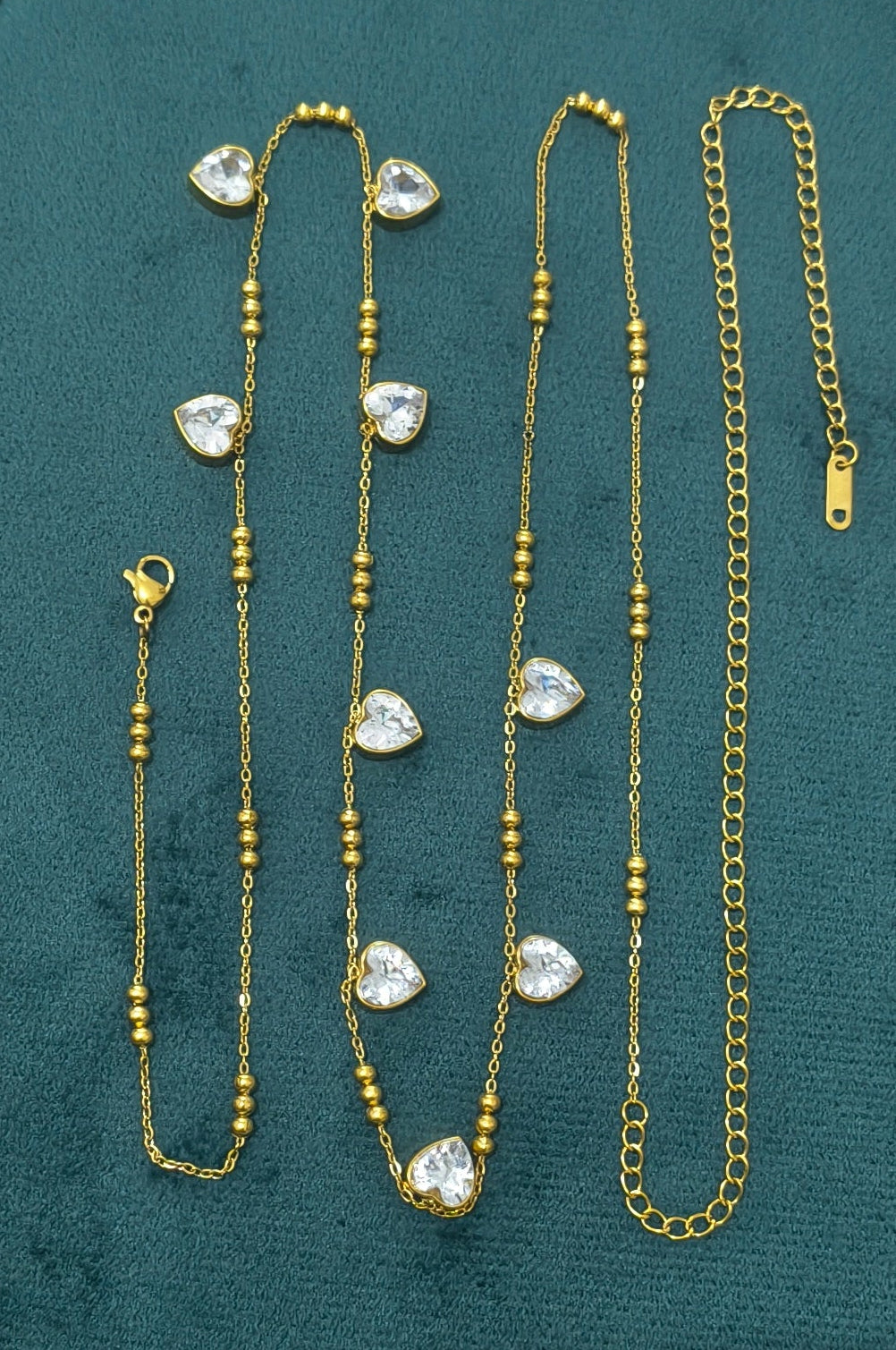 Anti Tarnish Bold Hearts Waist Chain 18K Gold Plated