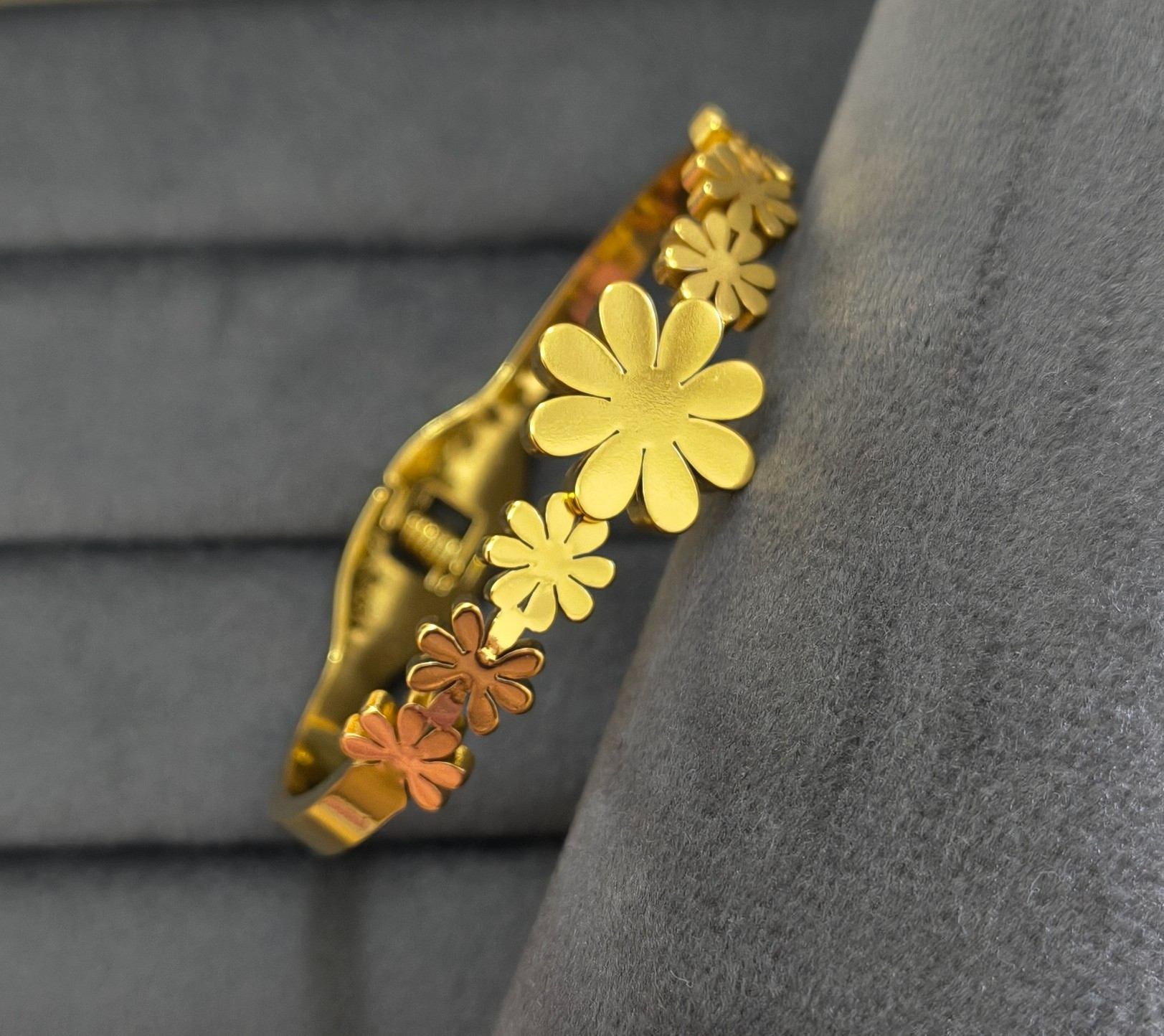 Anti Tarnish Bracelet Babysize Flora 18K Gold Plated