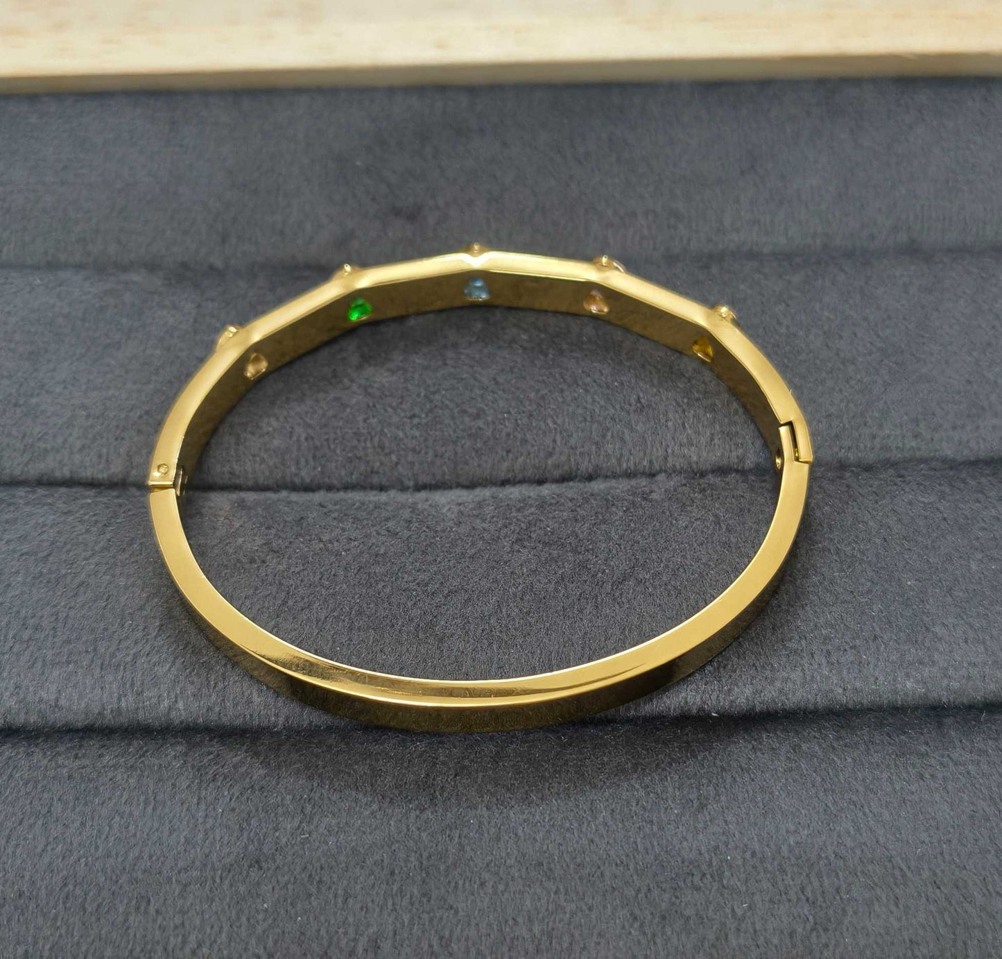 Anti Tarnish Bracelet Babysize Multi Hearts 18K Gold Plated