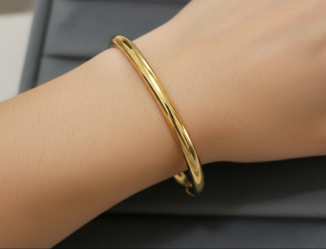 Anti Tarnish Bracelet Babysize Viral Solid 18K Gold Plated