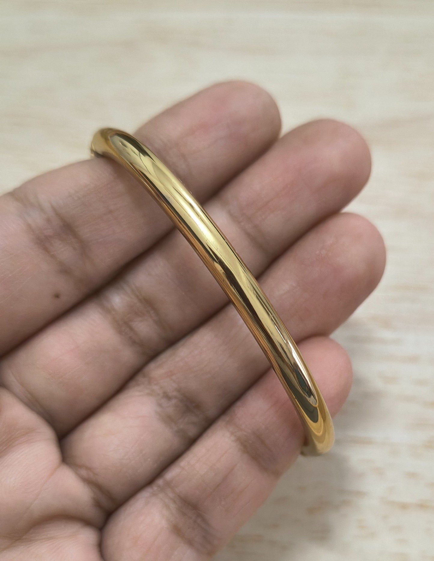 Anti Tarnish Bracelet Babysize Viral Solid 18K Gold Plated