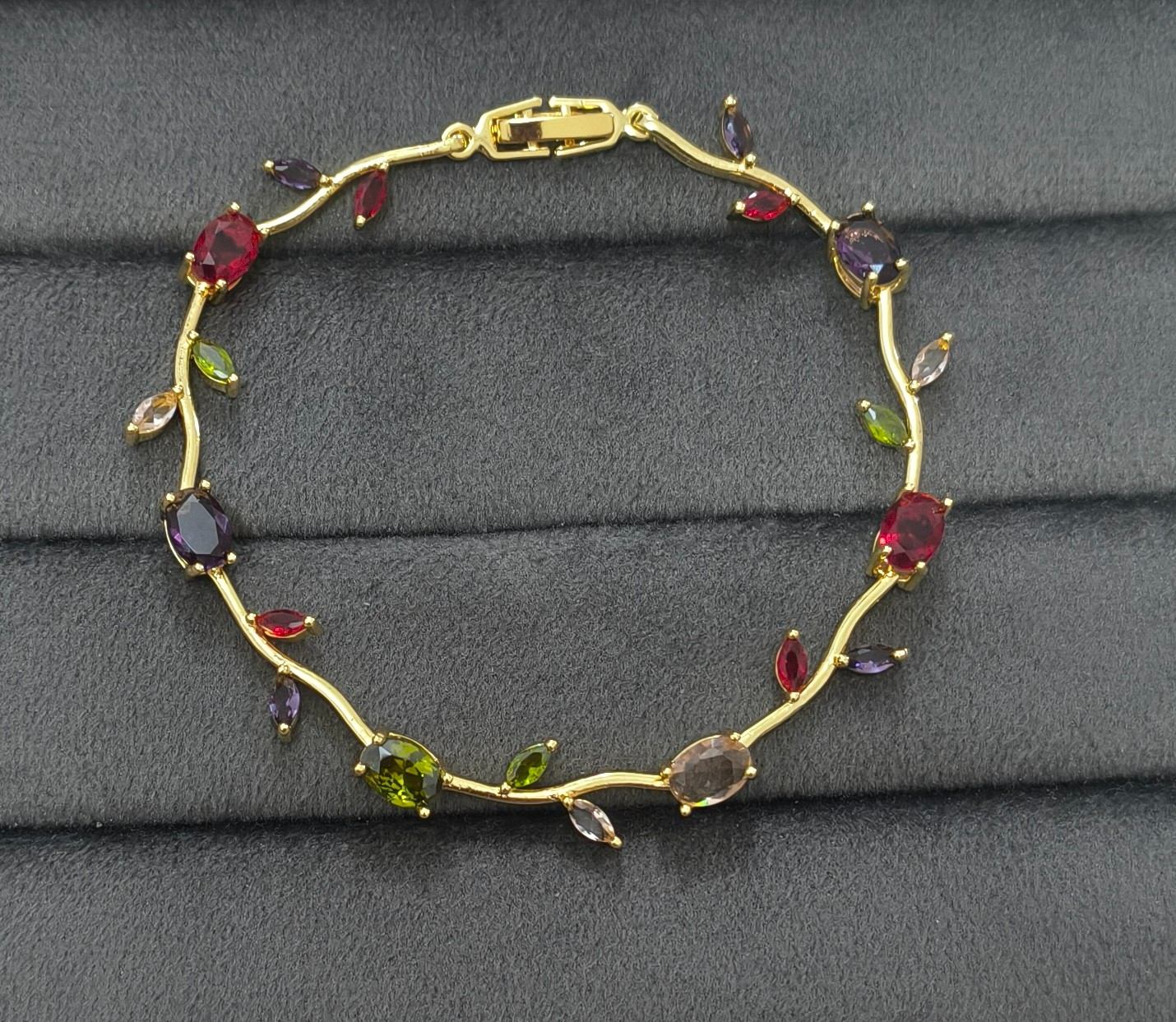 Anti Tarnish Bracelet Blossom Tulip Bracelet 18K Gold