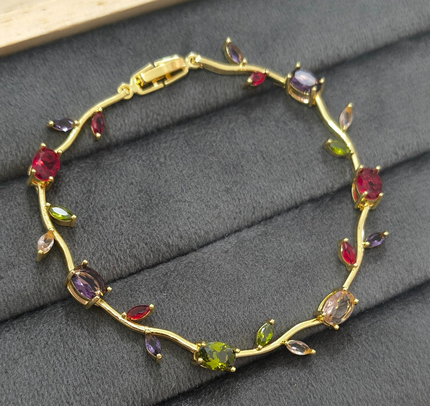 Anti Tarnish Bracelet Blossom Tulip Bracelet 18K Gold