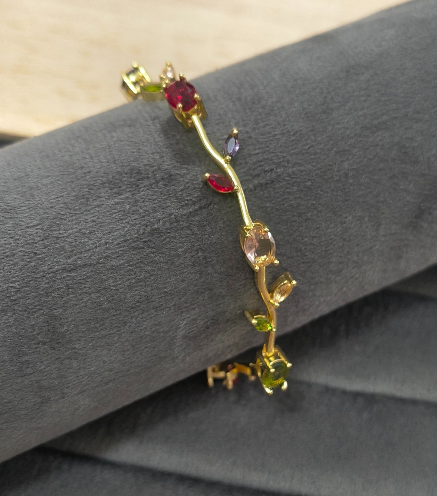 Anti Tarnish Bracelet Blossom Tulip Bracelet 18K Gold