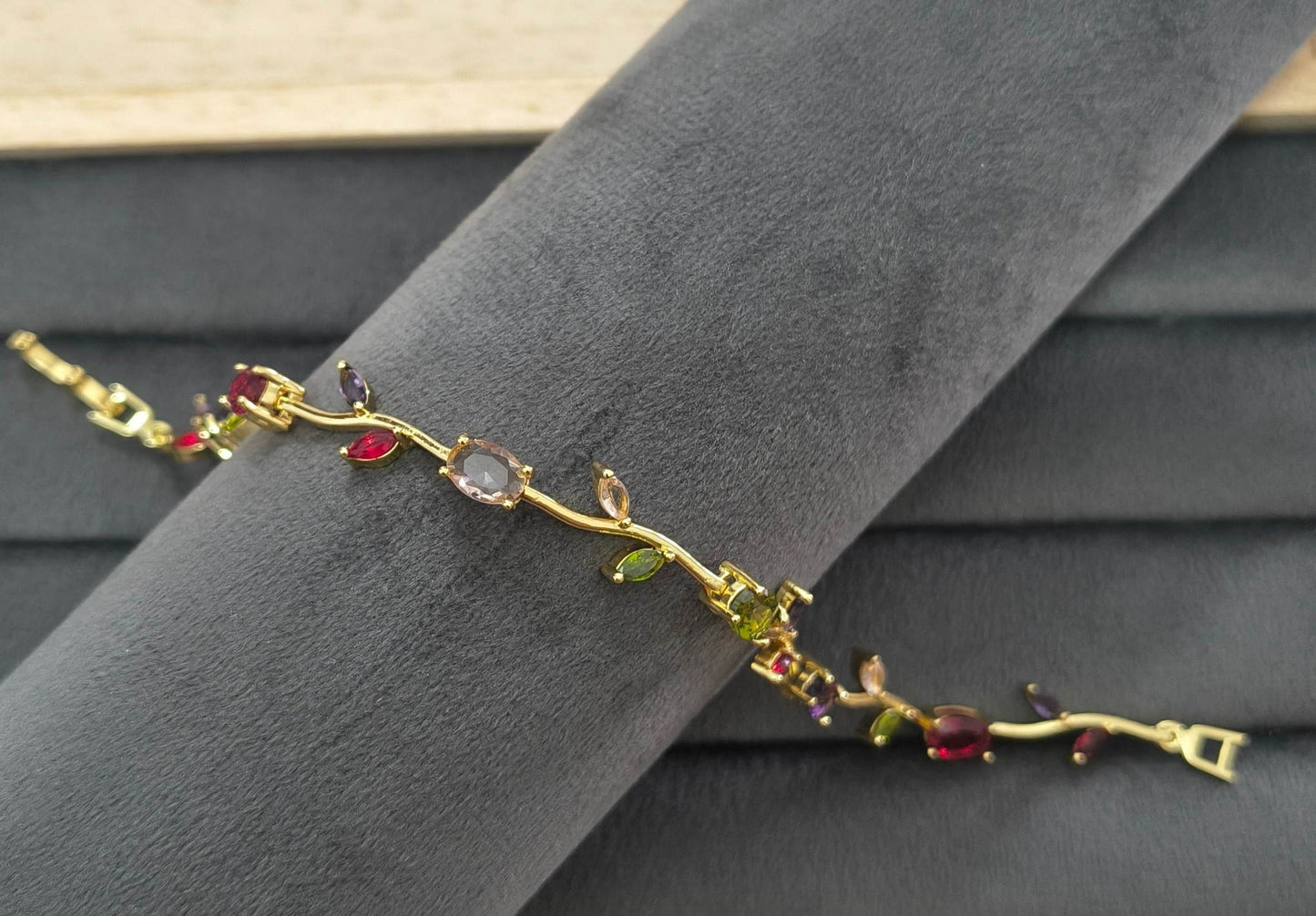 Anti Tarnish Bracelet Blossom Tulip Bracelet 18K Gold