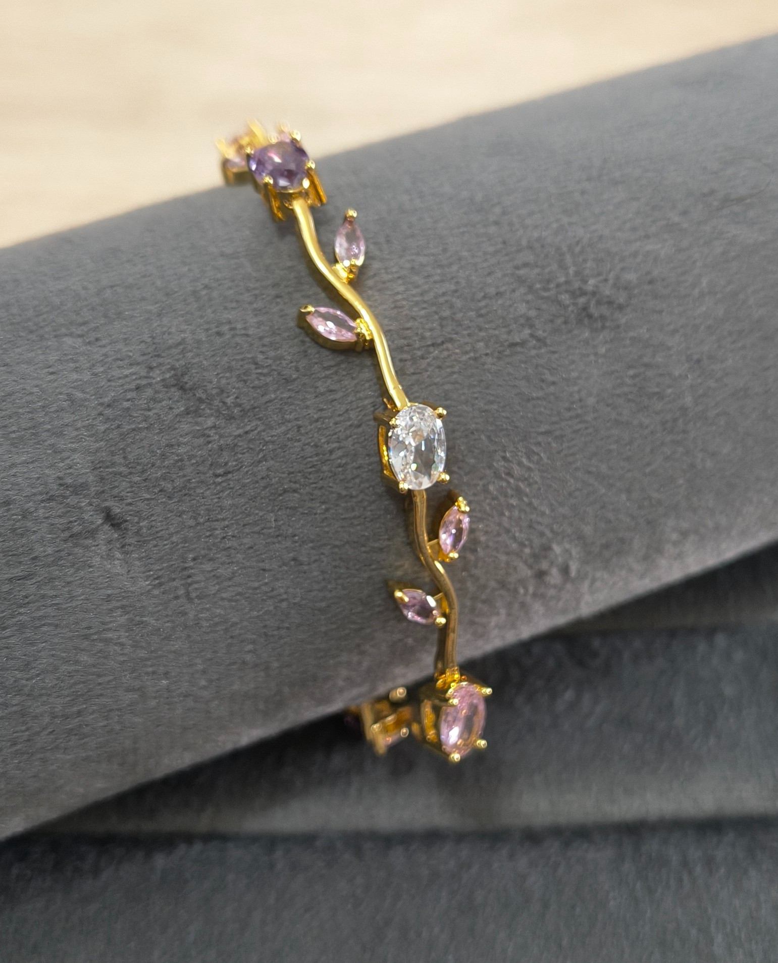 Anti Tarnish Bracelet MultiColor Tulip Bracelet 18K Gold