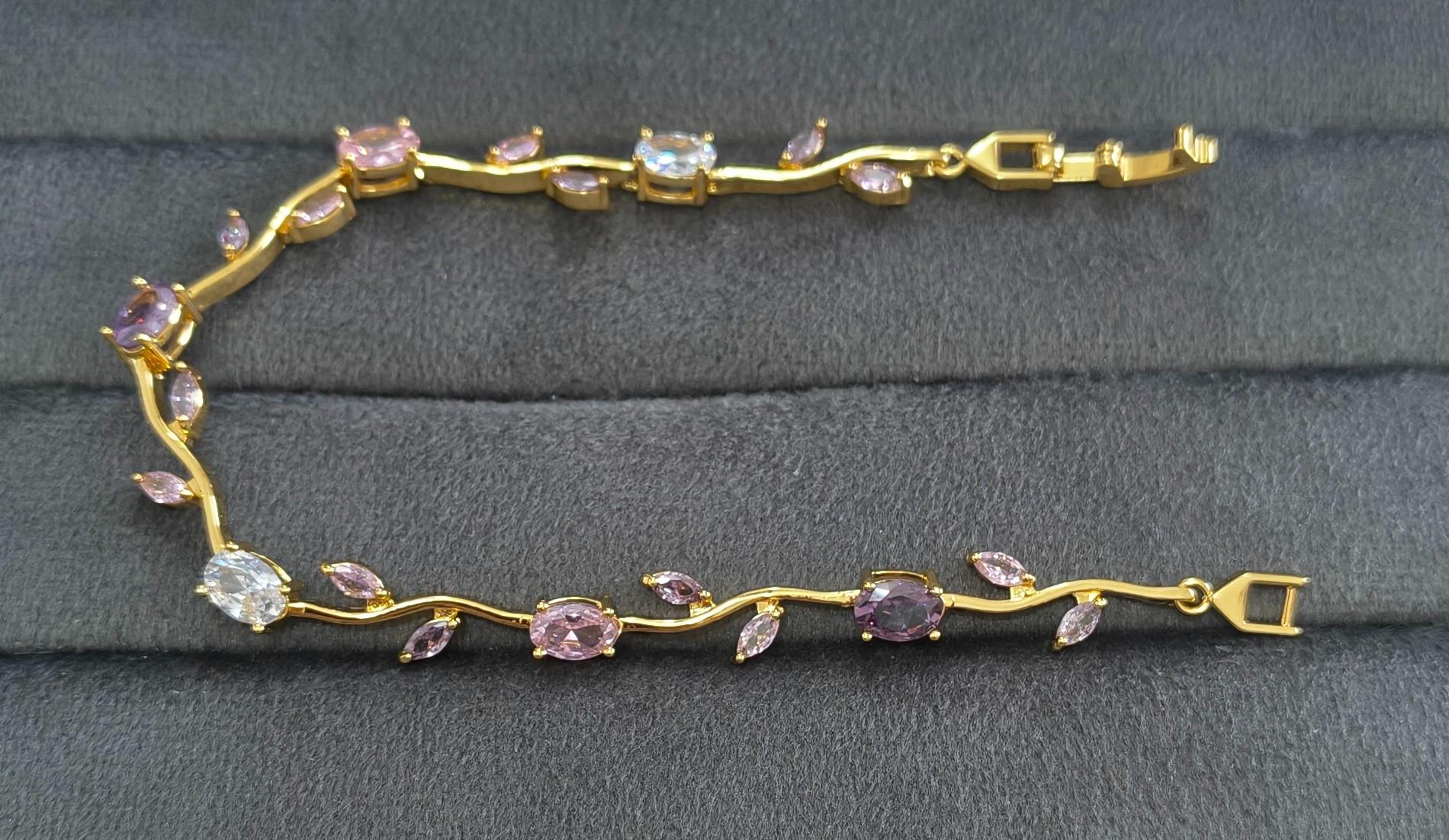 Anti Tarnish Bracelet MultiColor Tulip Bracelet 18K Gold