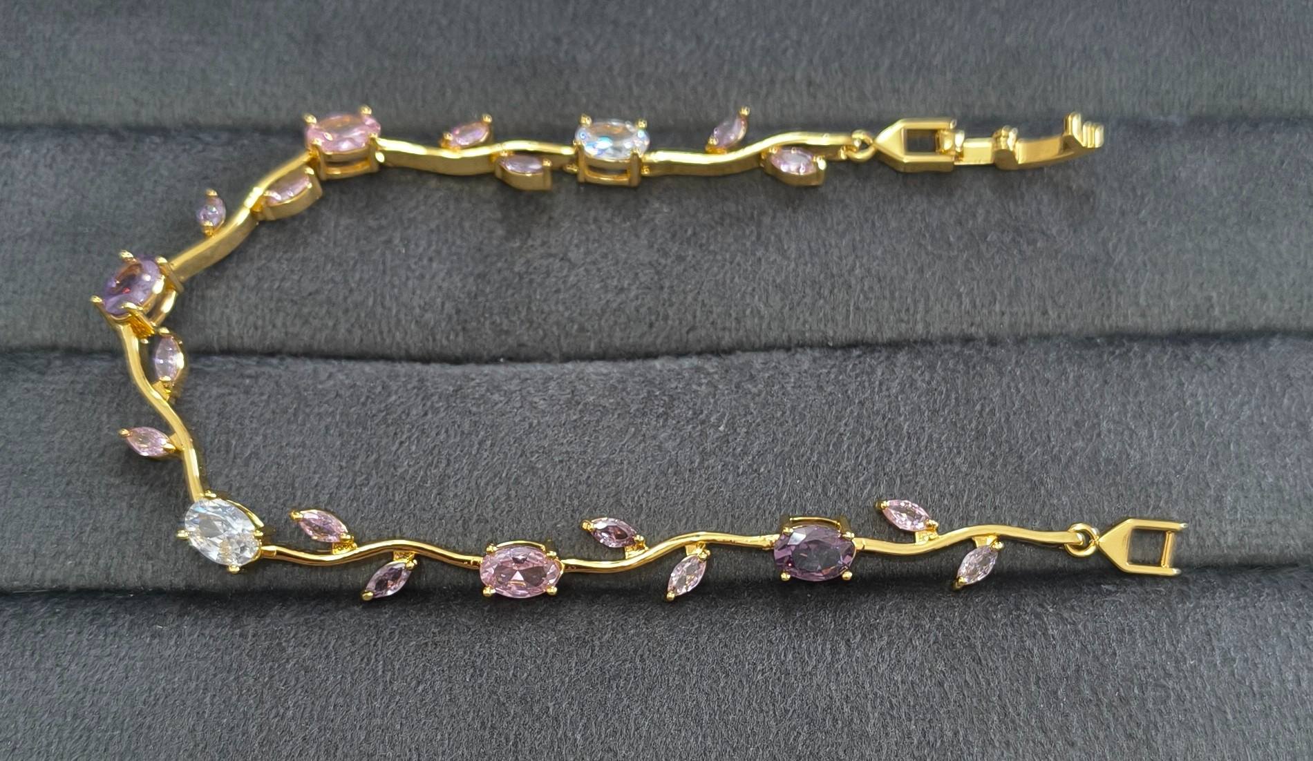 Anti Tarnish Bracelet MultiColor Tulip Bracelet 18K Gold