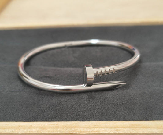 Anti Tarnish Bracelet Silver Nail Design 18K Gold Plated