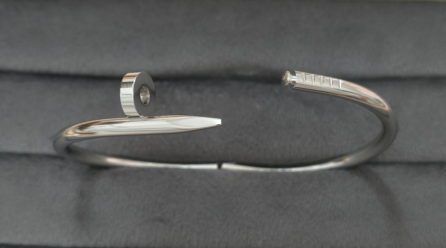 Anti Tarnish Bracelet Silver Nail Design 18K Gold Plated