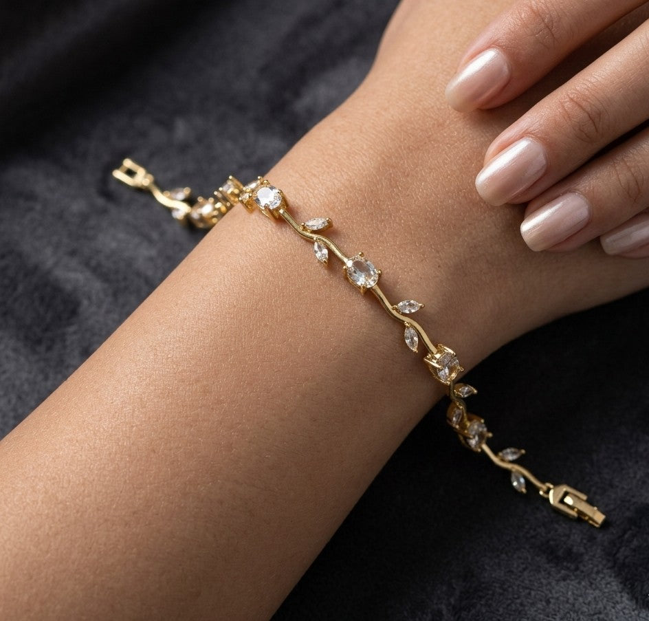 Anti Tarnish Bracelet Viral Tulip Bracelet 18K Gold Plated