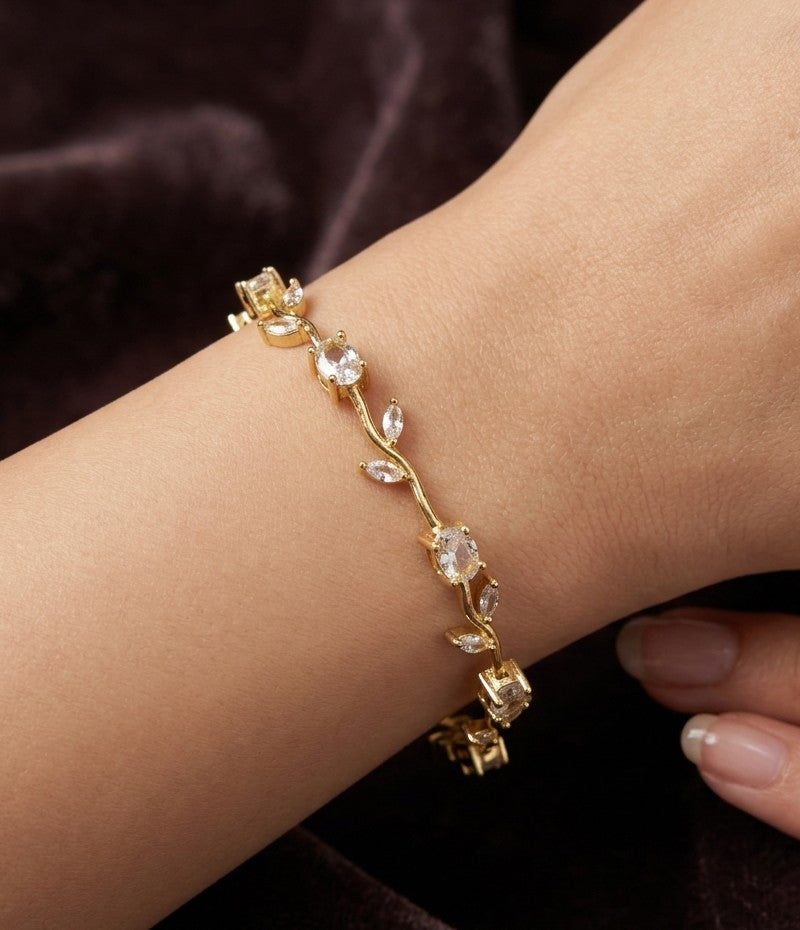 Anti Tarnish Bracelet Viral Tulip Bracelet 18K Gold Plated