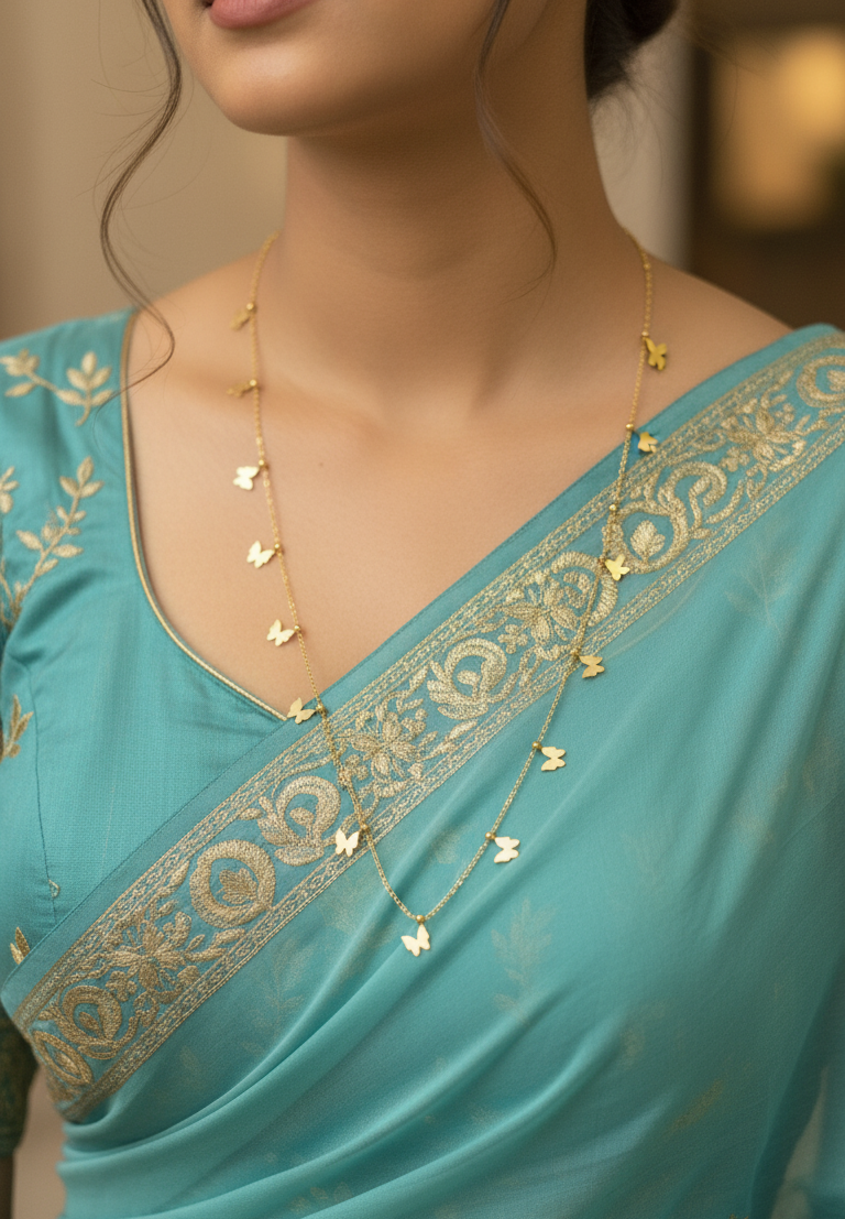 Anti Tarnish Butterfly Charm Waist Chain 18K Gold Plated