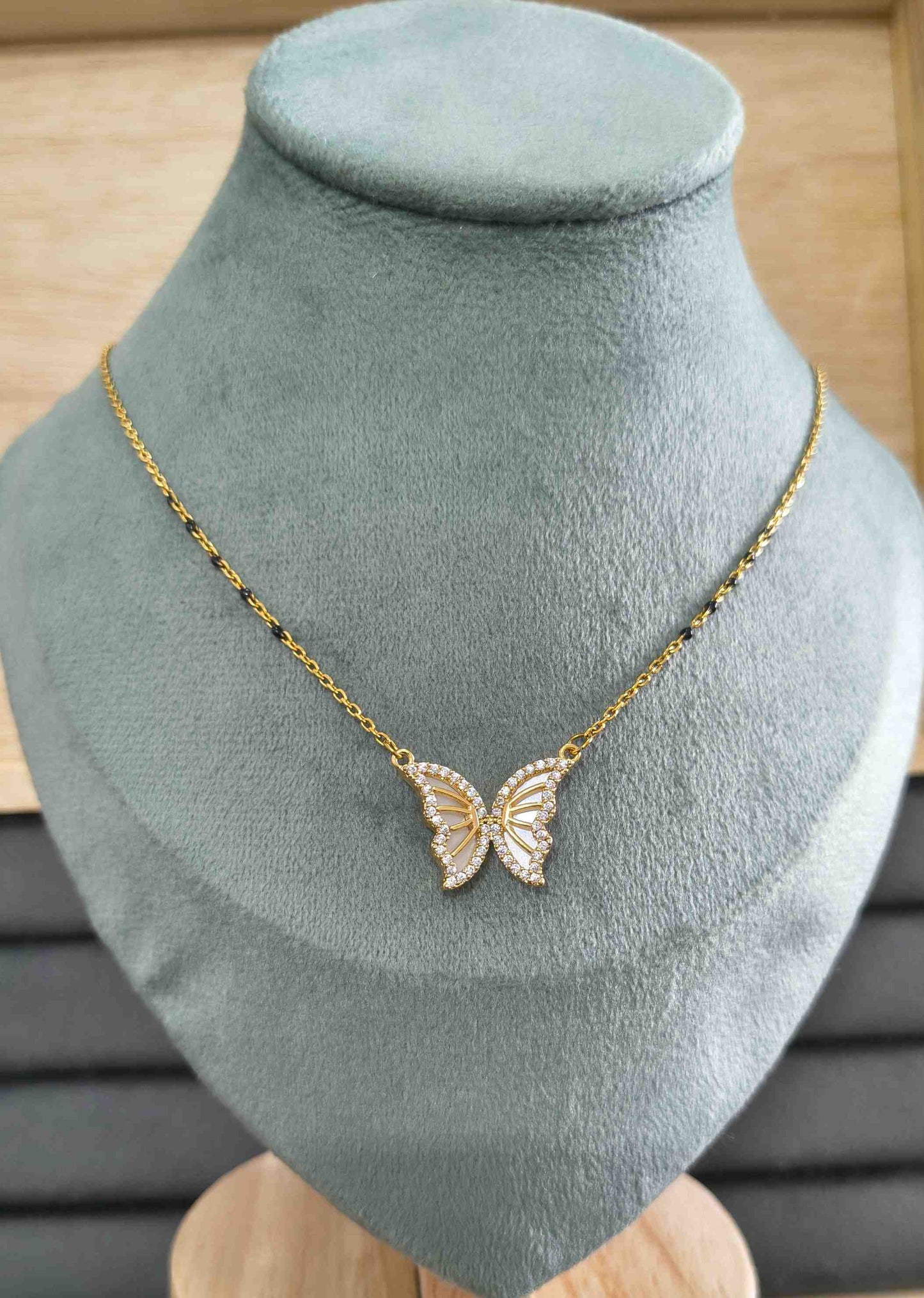 Anti Tarnish Butterfly Style Mangalsutra 18K Gold Plated