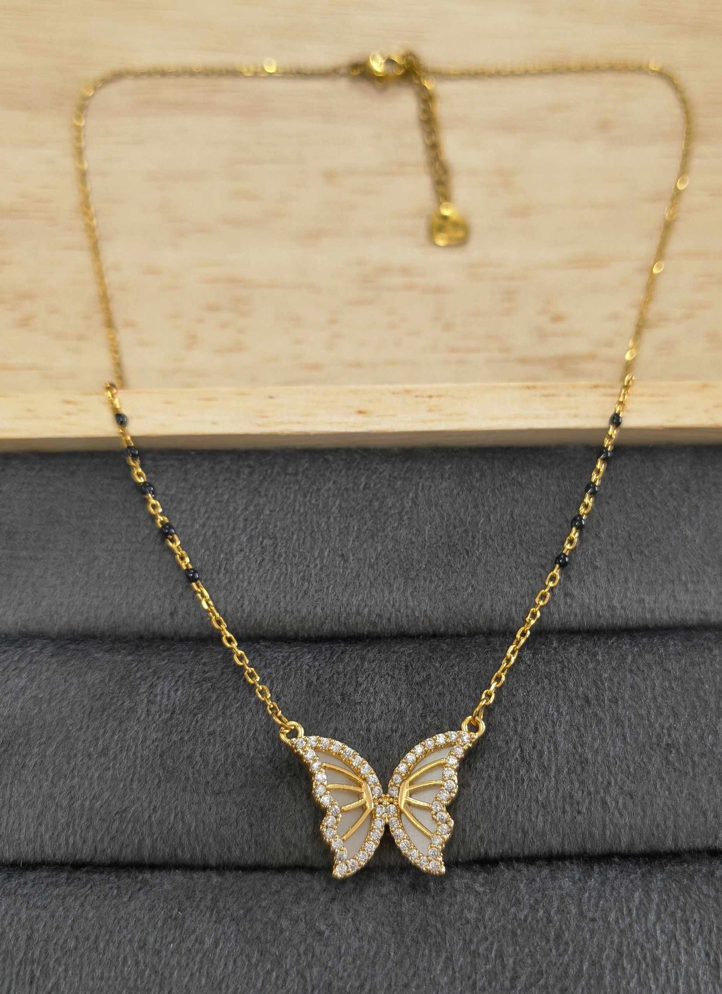 Anti Tarnish Butterfly Style Mangalsutra 18K Gold Plated