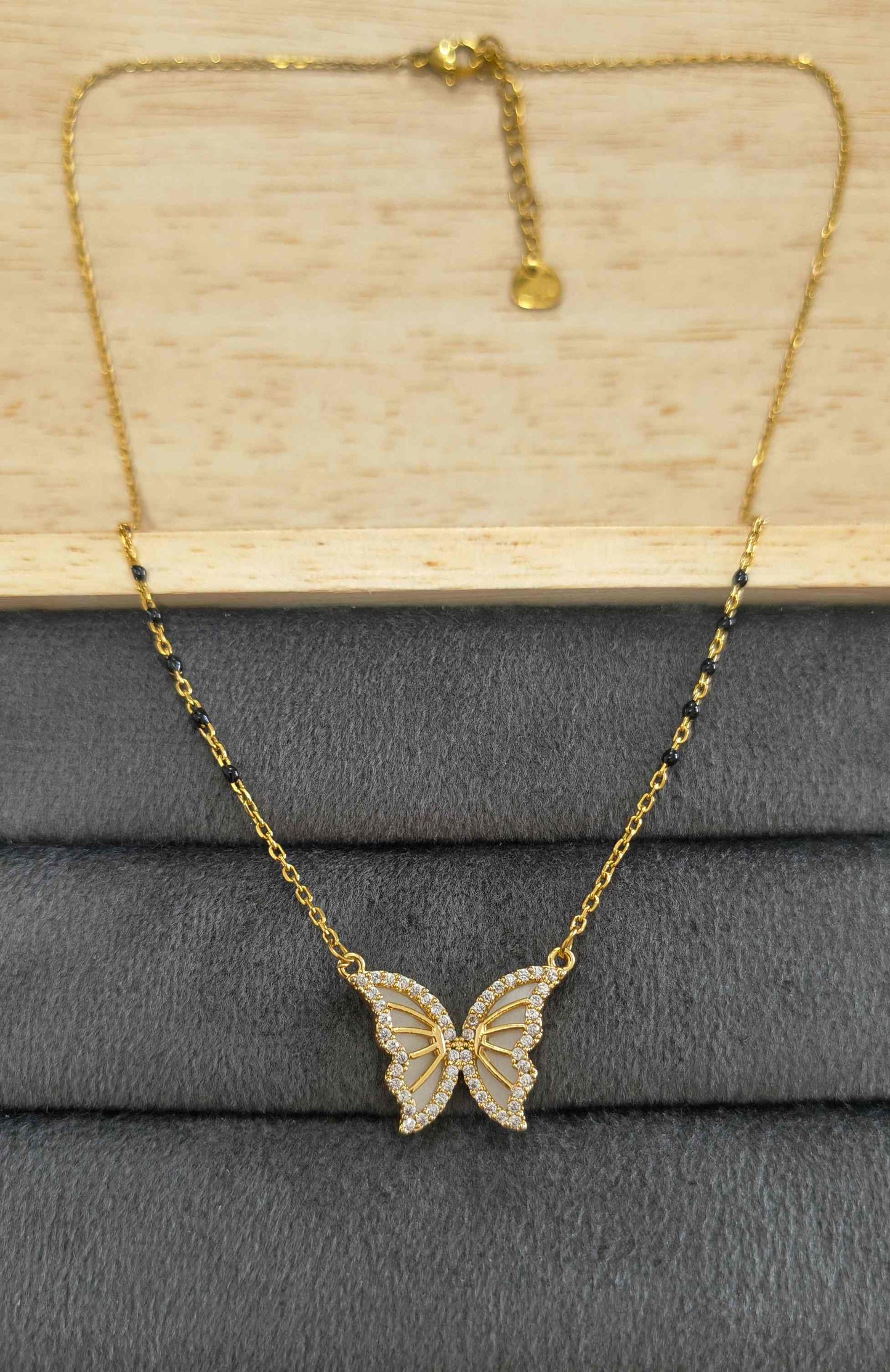 Anti Tarnish Butterfly Style Mangalsutra 18K Gold Plated