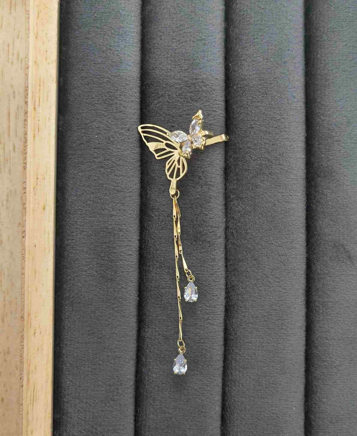 Anti Tarnish Cuff Dangler for Left Ear 18K Gold Plated