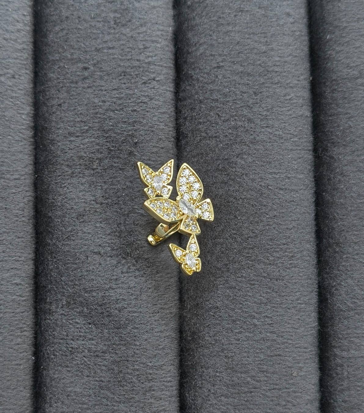 Anti Tarnish Cuff Earrings for Left Ear 18K Gold Plated
