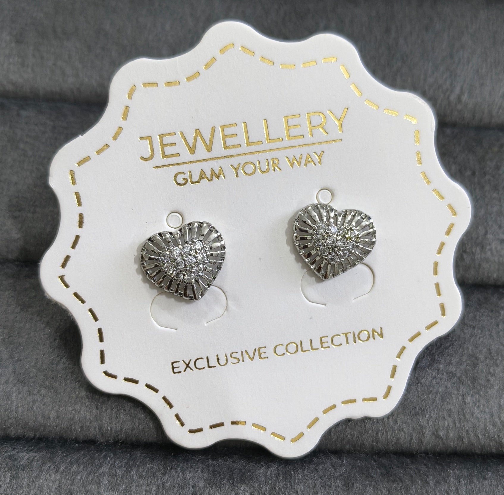 Anti Tarnish Cute Mini Heart Stud Earrings Silver Plated