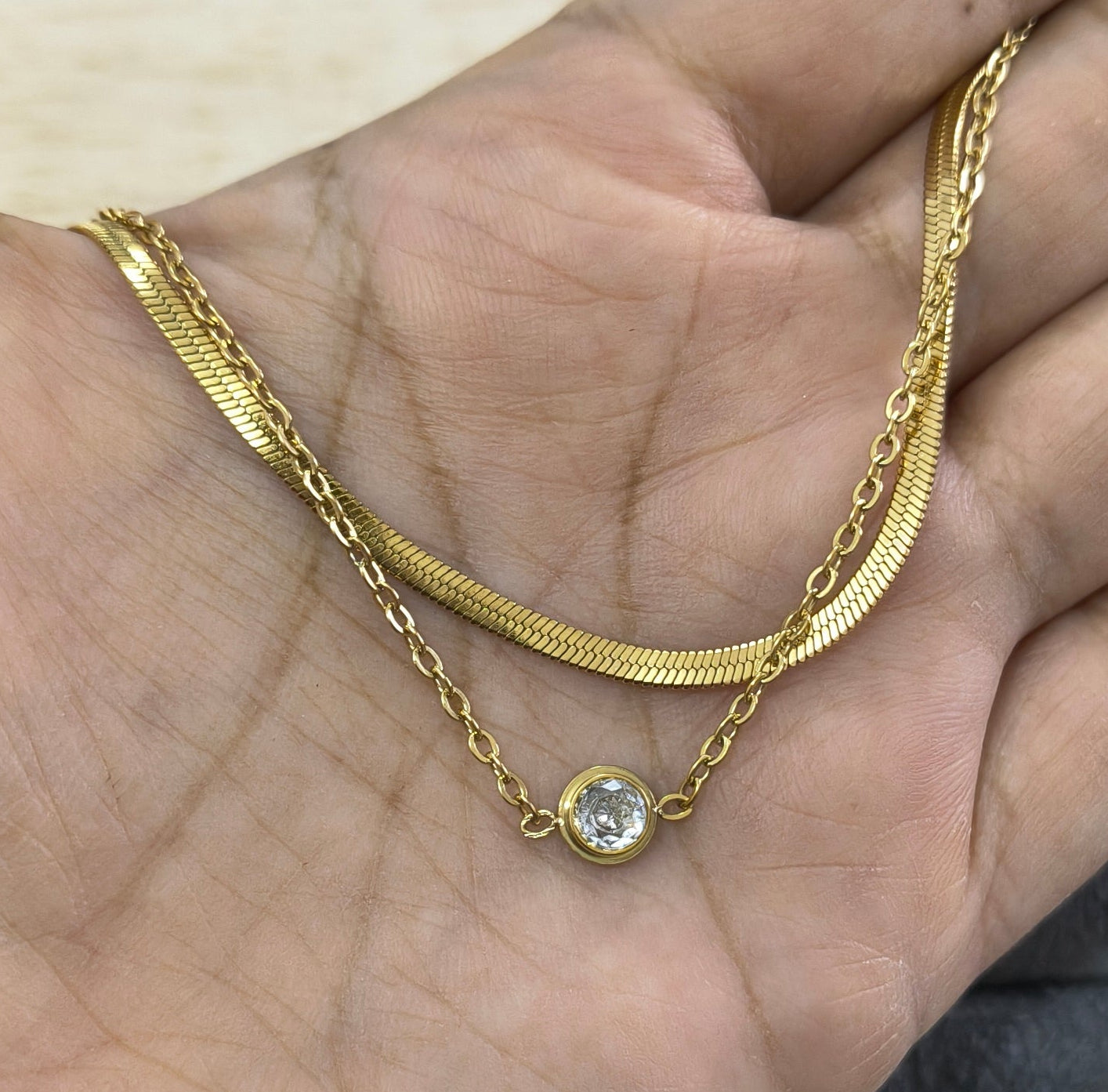 Anti Tarnish Dainty Charm Anklet 18K Gold Plated